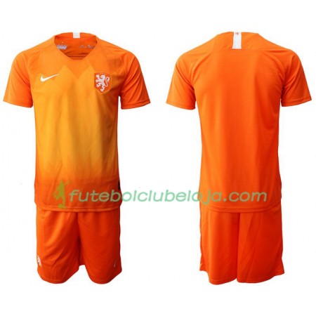 Camisola Holanda Criança Equipamento Principal 2019 Manga Curta